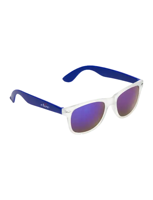 Key West Blue Mirrored Sunglasses w/Elire Logo