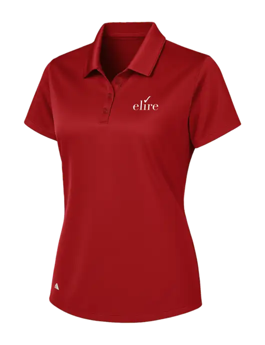 Adidas Red Womens Basic Sport Polo w/Elire Logo