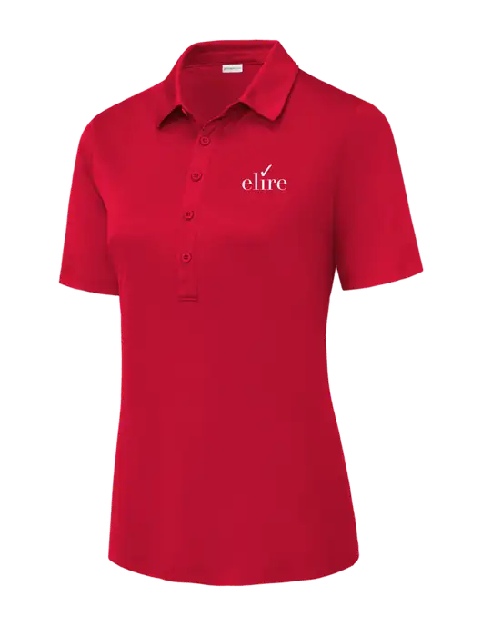 True Red Womens Posi-UV Pro Polo w/Elire Logo