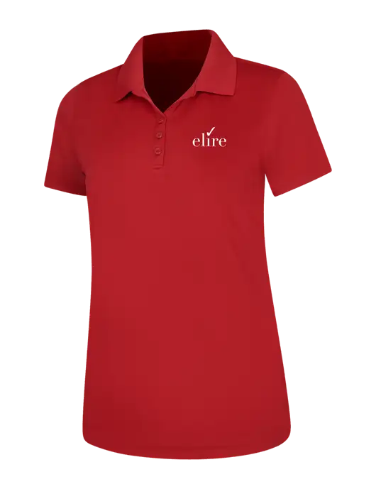 Red Womens Dry Zone UV Mesh Polo w/Elire Logo