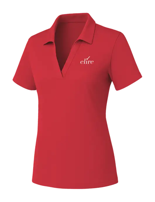 Womens Red PosiCharge RacerMesh Polo w/Elire Logo