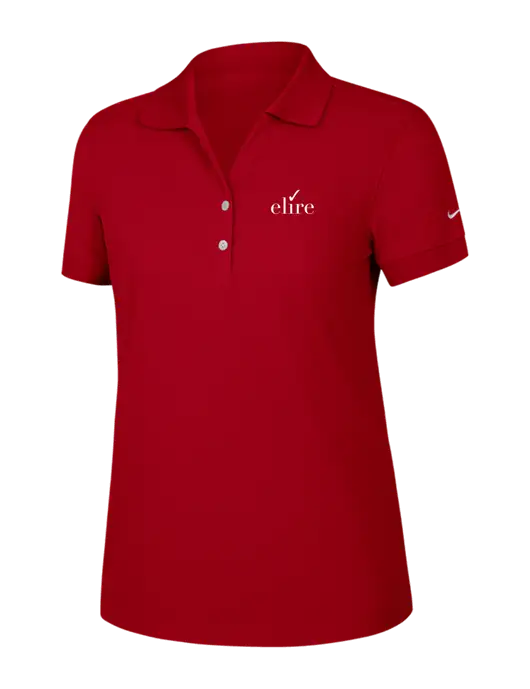 Nike Womens Dri-FIT Classic Red Polo w/Elire Logo