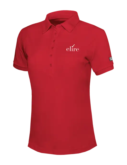 OGIO Womens Red Jewel Polo w/Elire Logo